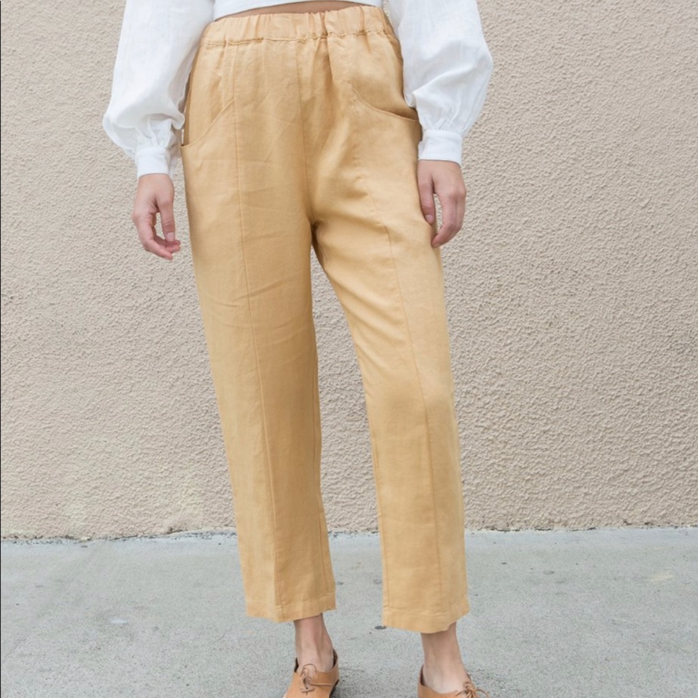 MATE the Label Willow Linen Pant, ochre, XS